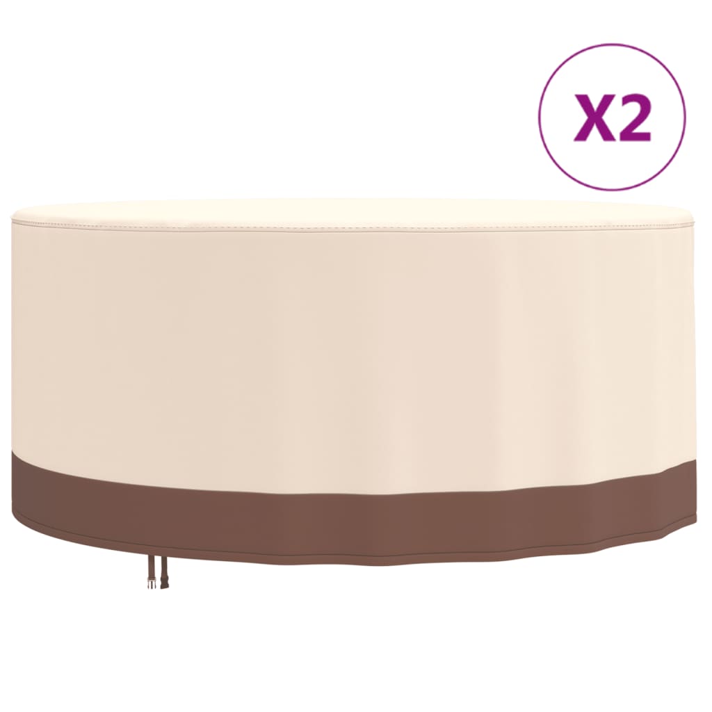 Coperture Per Mobili Da Giardino 2pz Ø 183x71 Cm 600d Oxford