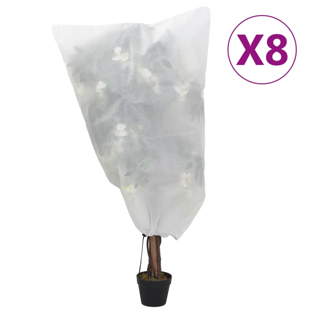 Coperture Con Coulisse Per Piante 8pz 70 G/m² 0,8x1 M