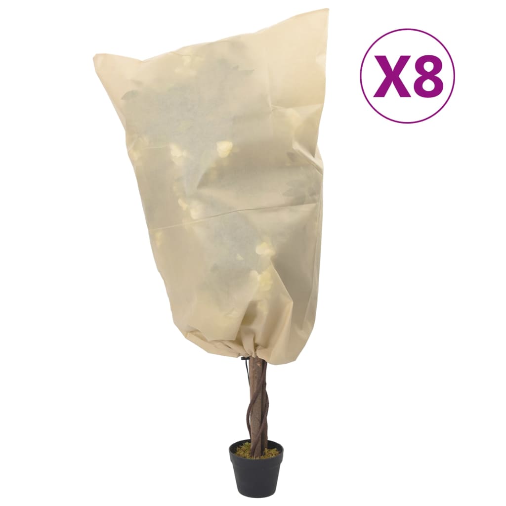 Coperture Con Coulisse Per Piante 8pz 70 G/m² 0,8x1 M