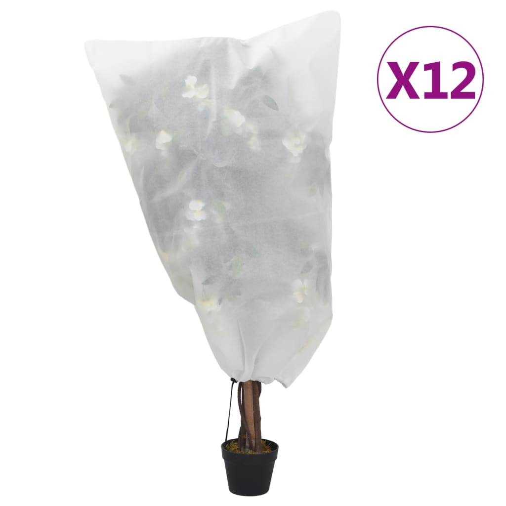 Coperture Con Coulisse Per Piante 12pz 70 G/m² 0,8x1,2 M