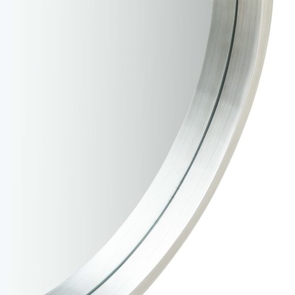 Specchio Da Parete Con Cinghia 40 Cm Argento - Image 4