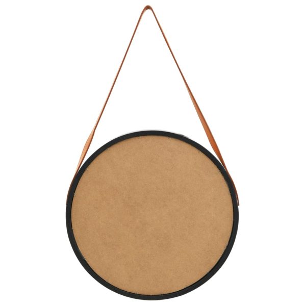 Specchio Da Parete Con Cinghia 50 Cm Nero - Image 5
