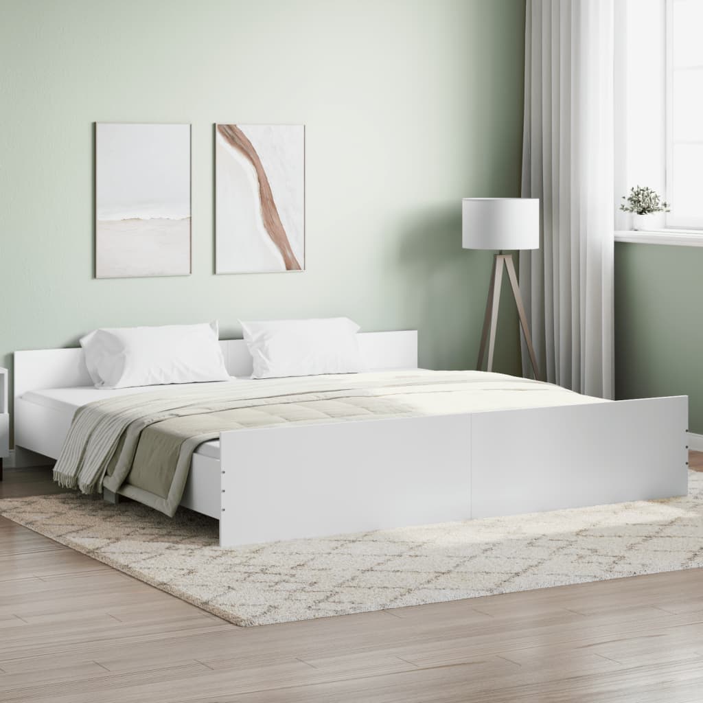 Giroletto Con Testiera E Pediera Bianco 200x200 cm