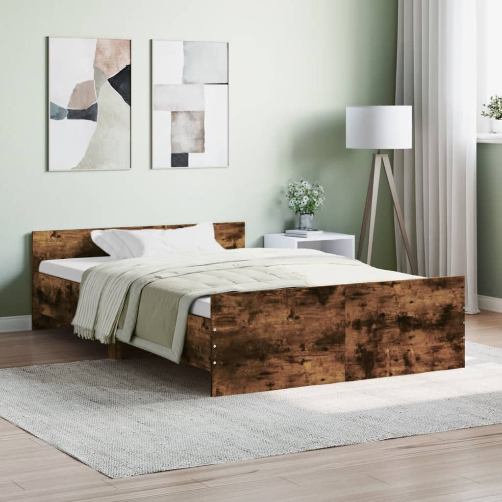 Giroletto Con Testiera E Pediera Rovere Fumo 120x200 cm
