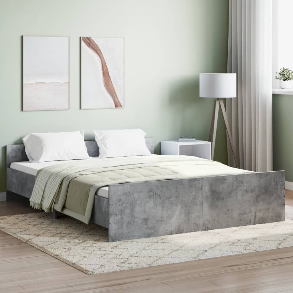 Giroletto Con Testiera E Pediera Grigio Cemento 140x200 cm