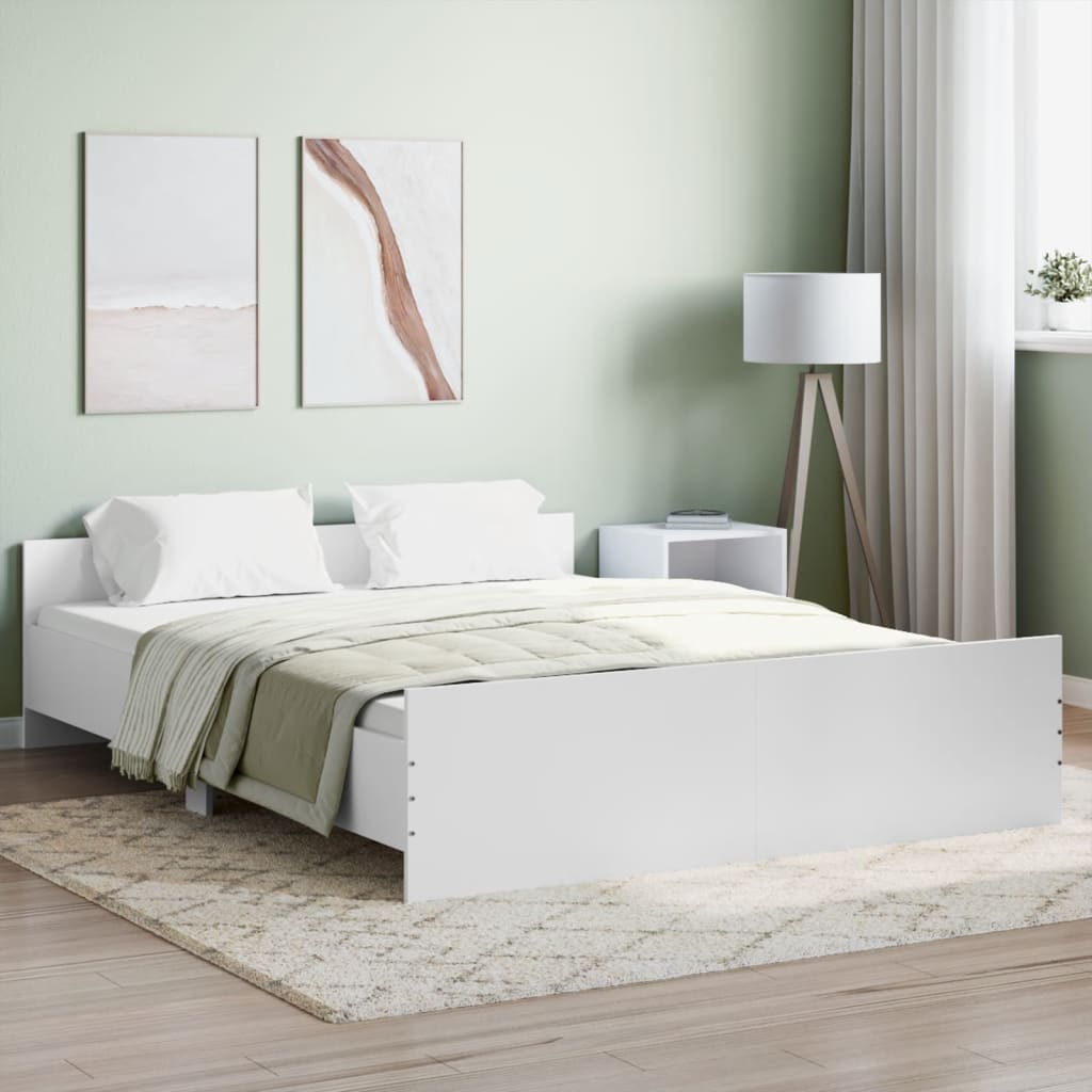 Giroletto Con Testiera E Pediera Bianco 160x200 cm