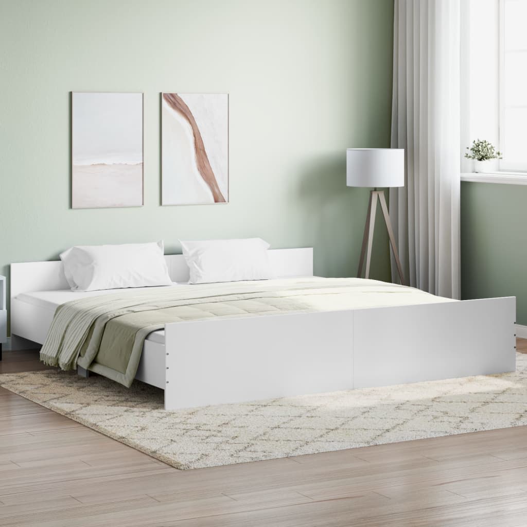 Giroletto Con Testiera E Pediera Bianco 180x200 cm