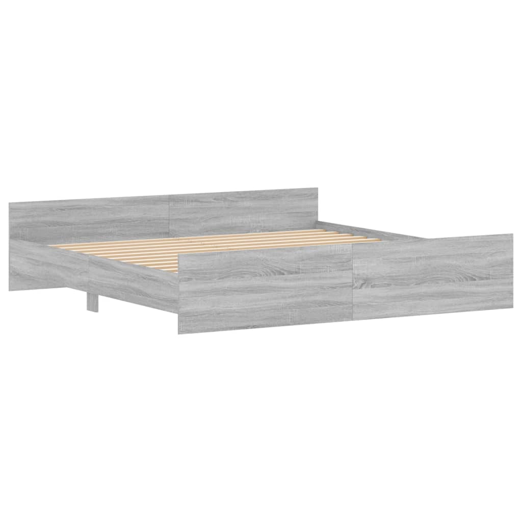 Giroletto Con Testiera E Pediera Grigio Sonoma 180x200 cm - Image 3