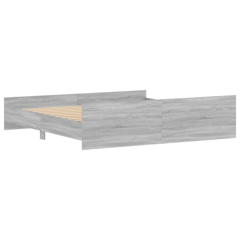 Giroletto Con Testiera E Pediera Grigio Sonoma 180x200 cm - Image 6