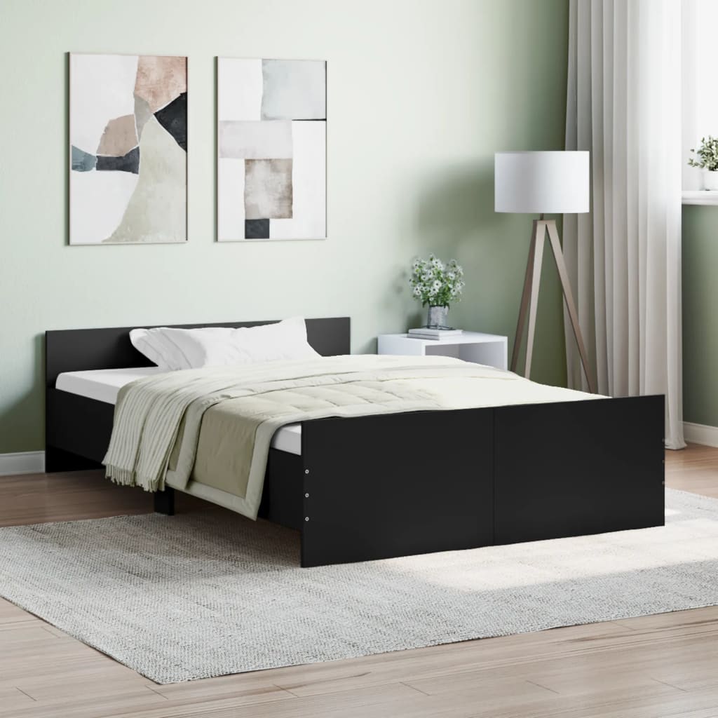 Giroletto Con Testiera E Pediera Nero 120x190 cm