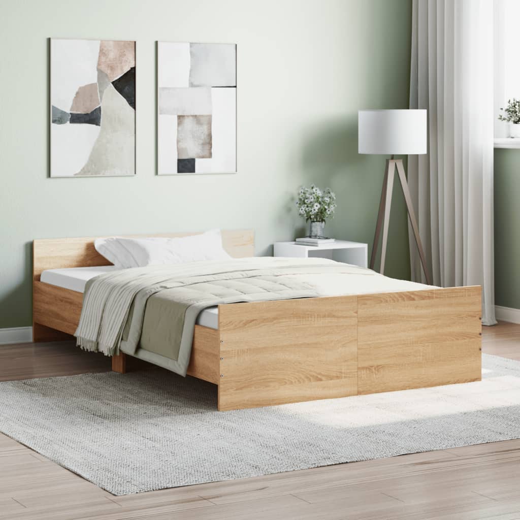 Giroletto Con Testiera E Pediera Rovere Sonoma 120x190 cm