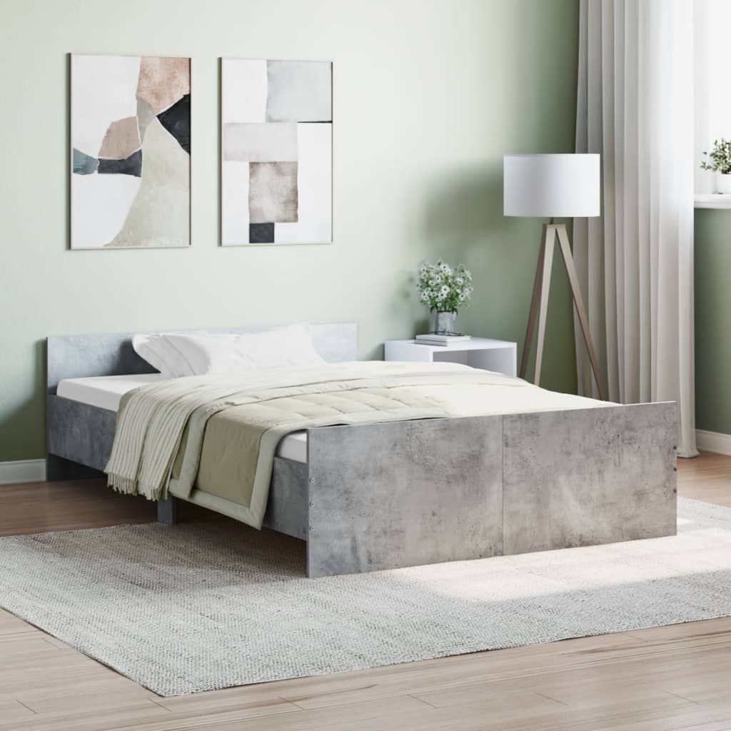 Giroletto Con Testiera E Pediera Grigio Cemento 120x190 cm