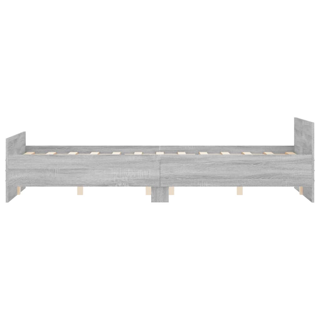 Giroletto Con Testiera E Pediera Grigio Sonoma 140x190 cm - Image 5