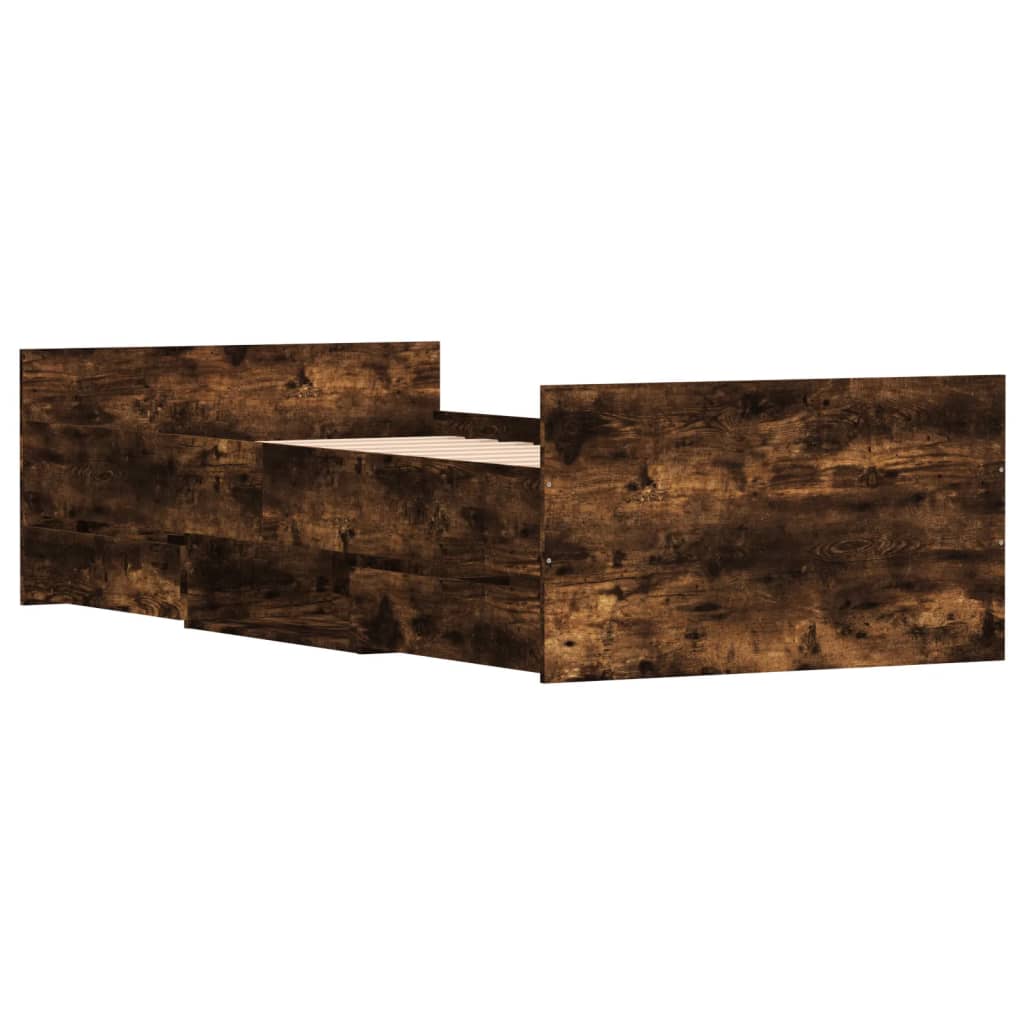 Giroletto Con Testiera E Pediera Rovere Fumo 100x200 cm - Image 4