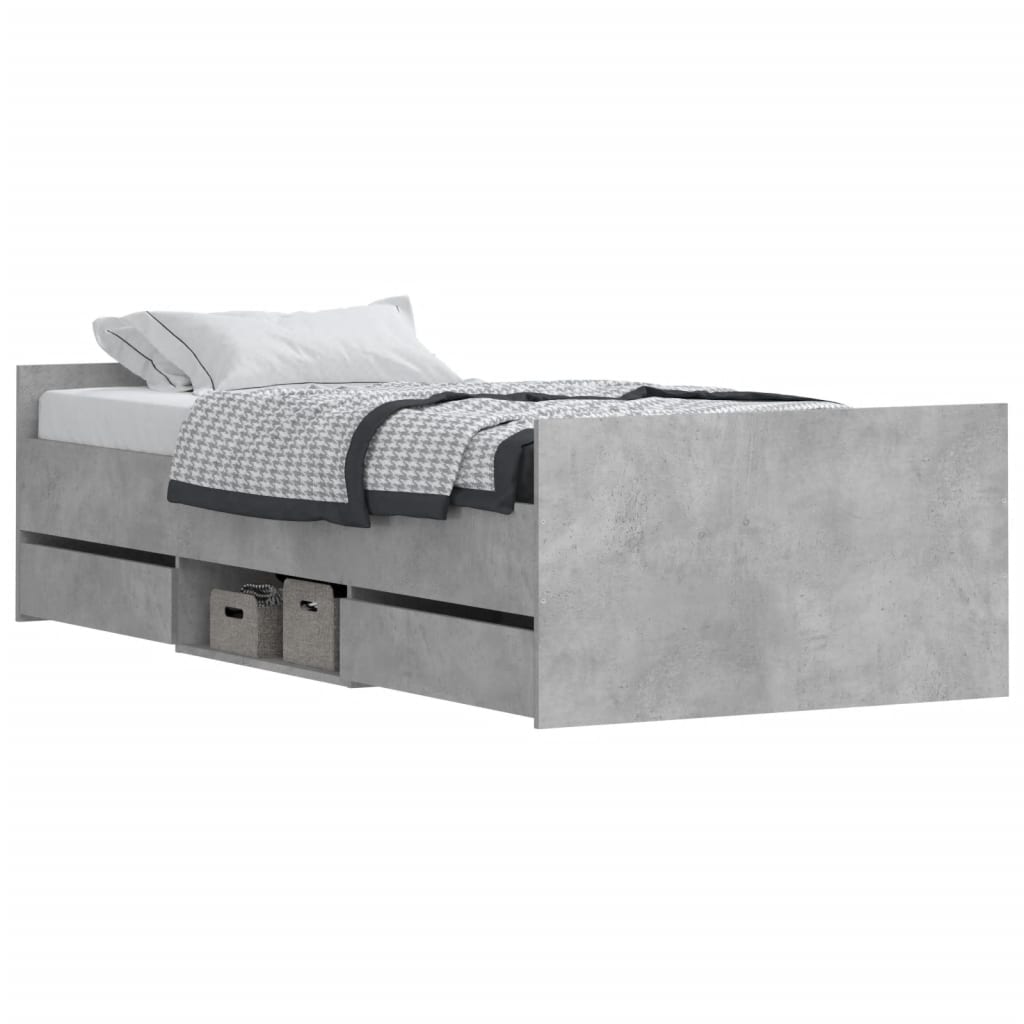 Giroletto Con Testiera E Pediera Grigio Cemento 90x200 cm - Image 3