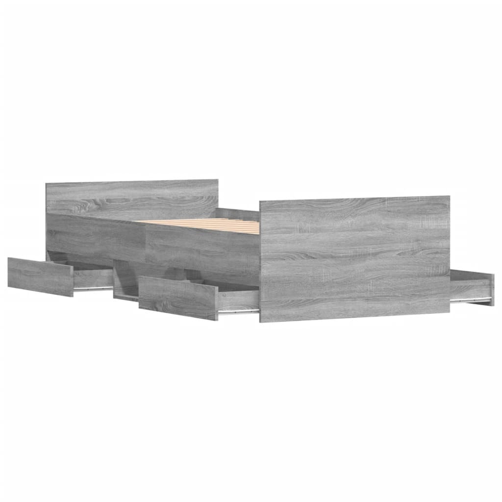 Giroletto Con Testiera E Pediera Grigio Sonoma 90x200 cm - Image 5