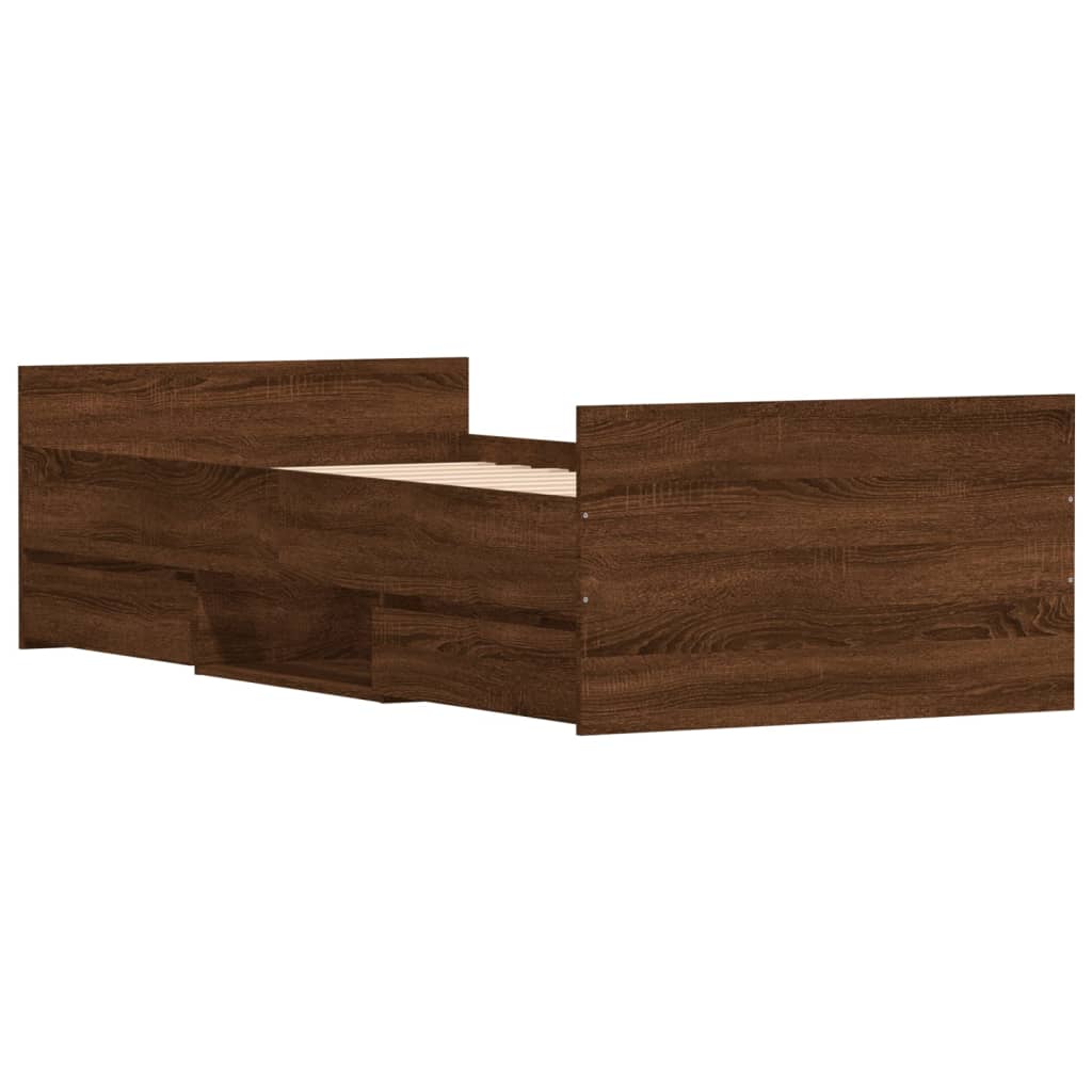 Giroletto Con Testiera E Pediera Rovere Marrone 90x200 cm - Image 4