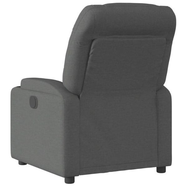 Poltrona Elettrica Reclinabile Grigio Scuro In Tessuto - Image 4