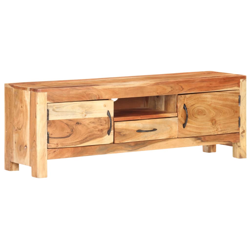 Mobile Porta Tv 116x30x40 Cm In Legno Massello Di Acacia