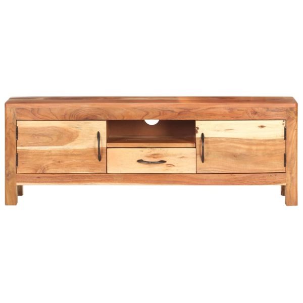 Mobile Porta Tv 116x30x40 Cm In Legno Massello Di Acacia - Image 3