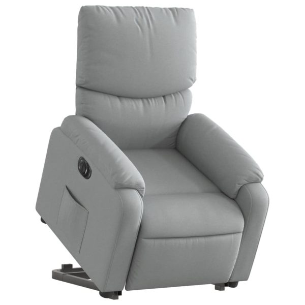 Poltrona Reclinante Alzapersona Elettrica Grigio Chiaro Tessuto - Image 3