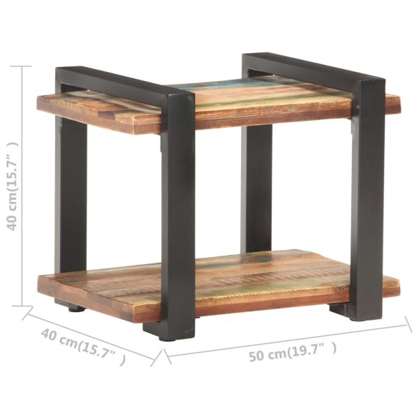 Comodino 50x40x40 Cm In Legno Massello Di Recupero - Image 6