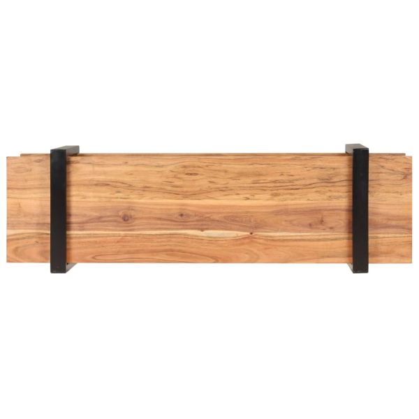 Mobile Porta Tv 130x40x40 Cm In Legno Massello Di Acacia - Image 3