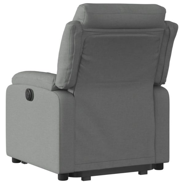 Poltrona Alzapersona Reclinabile Elettrica Grigio Scuro Tessuto - Image 4