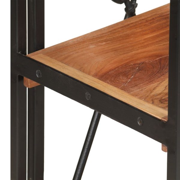 Libreria A 3 Ripiani 60x30x80 Cm In Legno Massello Di Acacia - Image 4