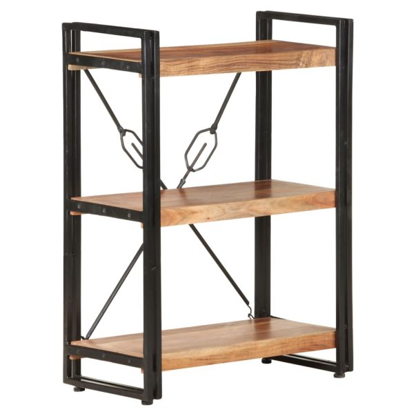 Libreria A 3 Ripiani 60x30x80 Cm In Legno Massello Di Acacia - Image 6