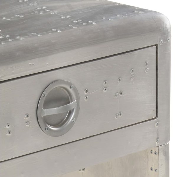 Credenza Stile Aviatore 110x35x75 Cm In Metallo - Image 6