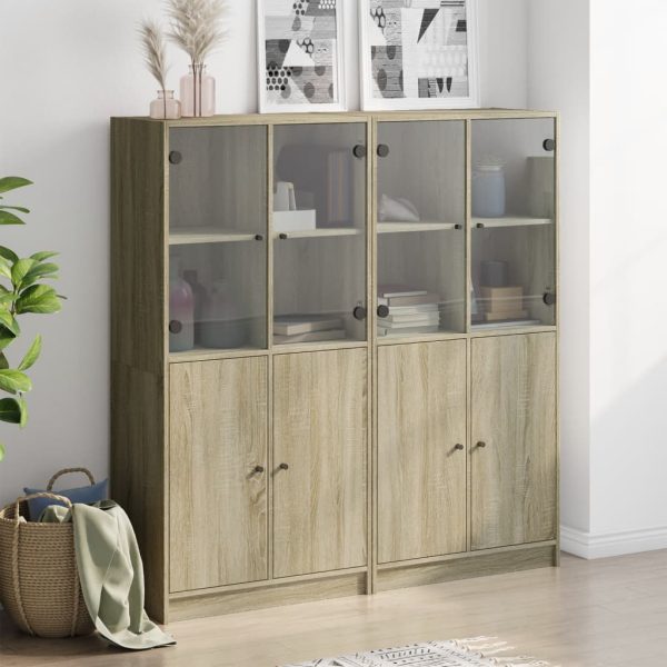 Libreria Ante Rovere Sonoma 136x37x142 Cm In Legno Multistrato - Image 3
