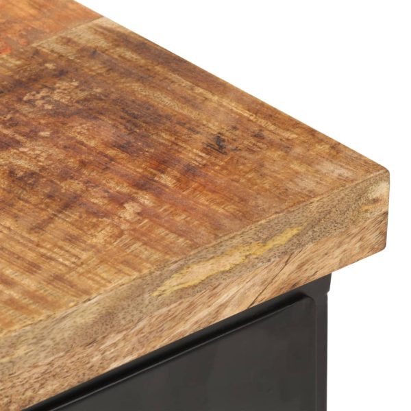Comodino 40x30x52 Cm In Legno Di Mango Grezzo - Image 5