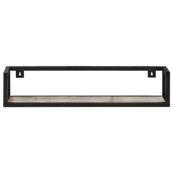 Mensole A Muro 2 Pz 80 Cm In Legno Massello Di Recupero - Image 3
