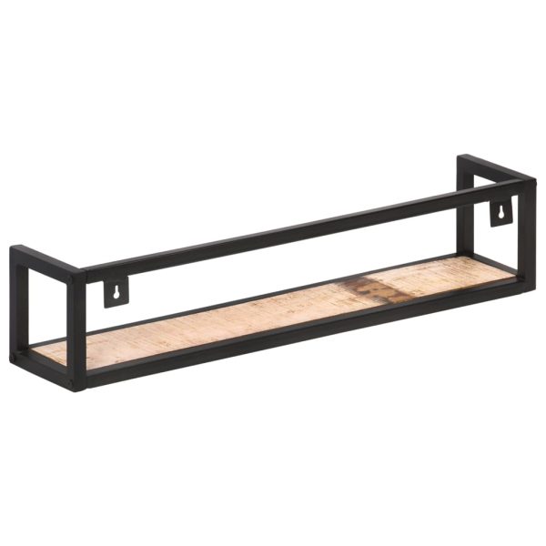 Mensole A Muro 2 Pz 80 Cm In Legno Massello Di Recupero - Image 4