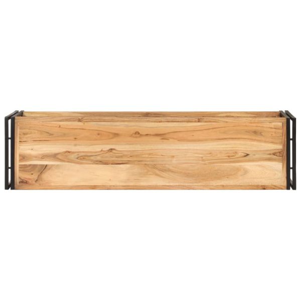 Mobile Porta Tv 120x30x40 Cm In Legno Massello Di Acacia - Image 3