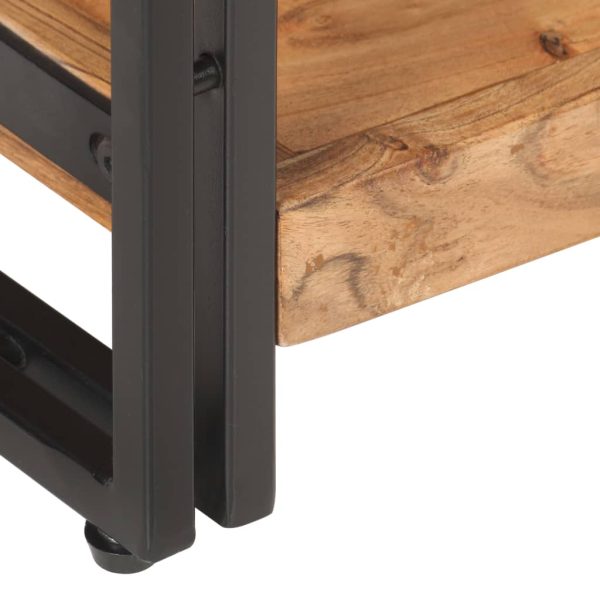 Mobile Porta Tv 120x30x40 Cm In Legno Massello Di Acacia - Image 5