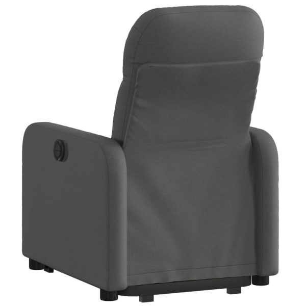 Poltrona Alzapersona Reclinabile Elettrica Grigio Scuro Tessuto - Image 4