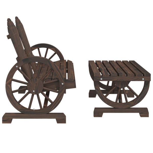 Set Salotto Da Giardino 4 Pz In Legno Massello Di Abete - Image 6