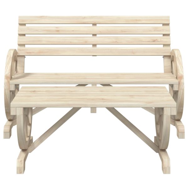 Set Salotto Da Giardino 4 Pz In Legno Massello Di Abete - Image 5