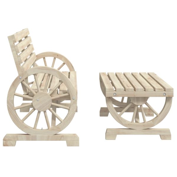 Set Salotto Da Giardino 4 Pz In Legno Massello Di Abete - Image 6