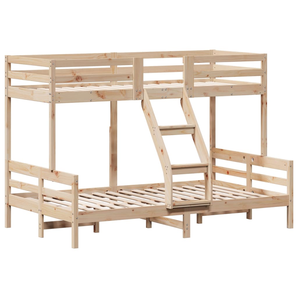 Letto A Castello 80x200/120x200 Cm In Legno Massello Di Pino - Image 3