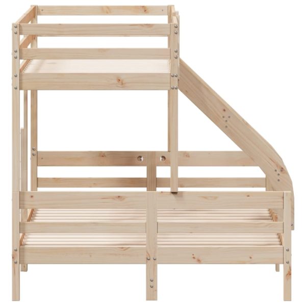 Letto A Castello 90x200/140x200 Cm In Legno Massello Di Pino - Image 5