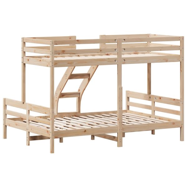 Letto A Castello 90x200/140x200 Cm In Legno Massello Di Pino - Image 6