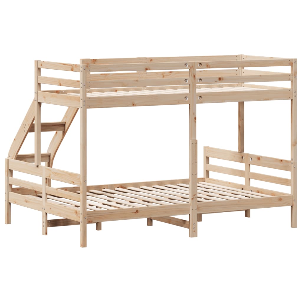 Letto A Castello 80x200/140x200 Cm In Legno Massello Di Pino - Image 6