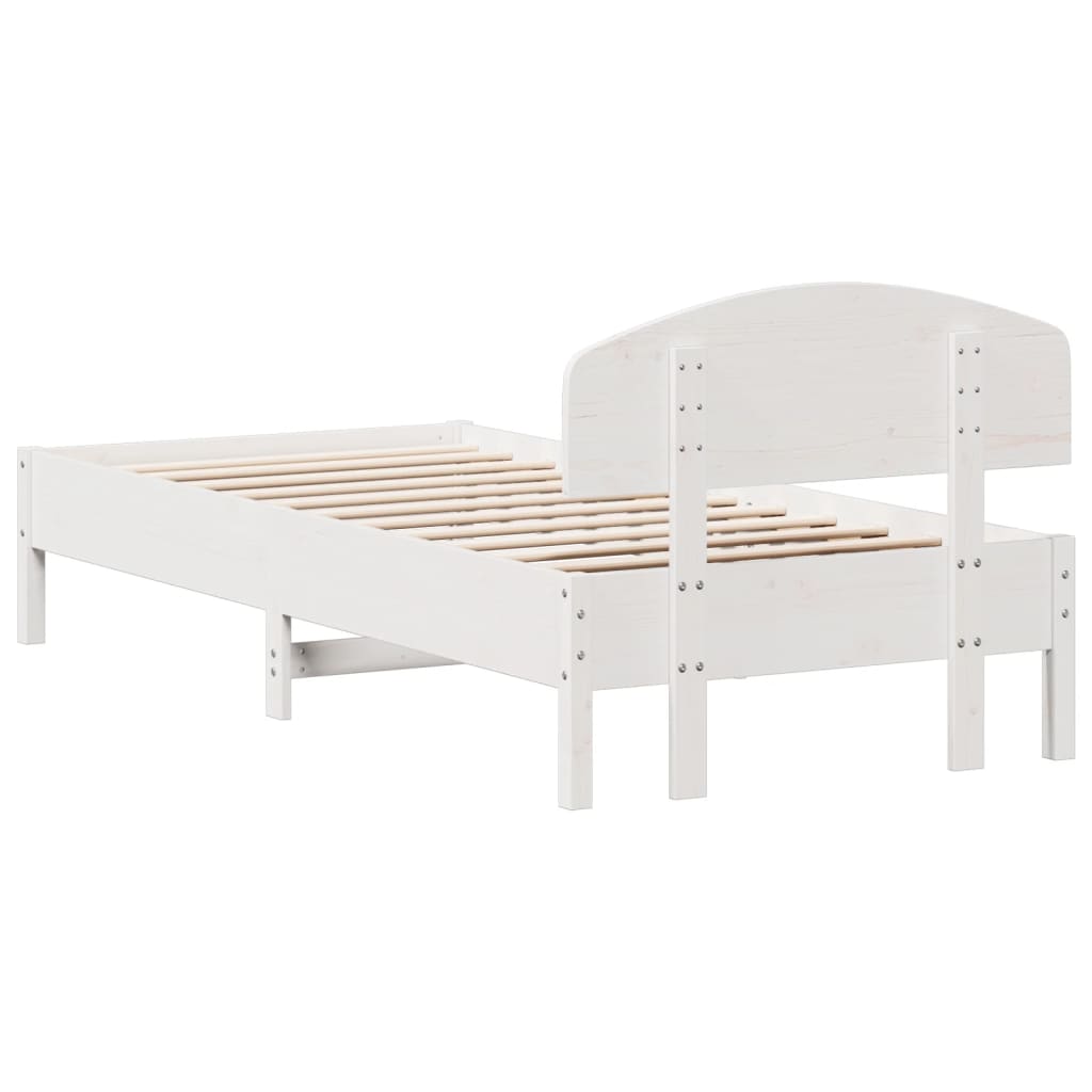 Giroletto Senza Materasso Bianco 100x200 Cm Legno Massello Pino - Image 6