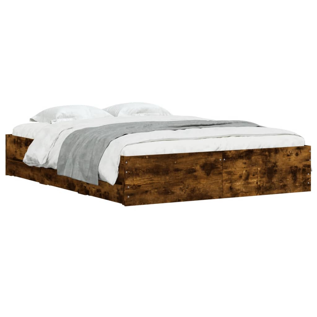 Giroletto Con Cassetti Rovere Fumo 150x200 Cm Legno Multistrato - Image 3