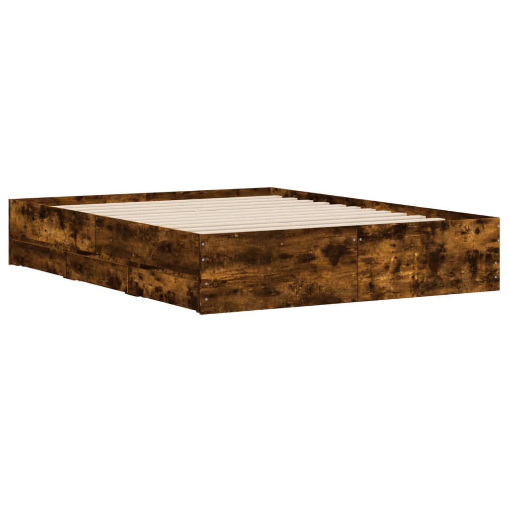 Giroletto Con Cassetti Rovere Fumo 150x200 Cm Legno Multistrato - Image 4