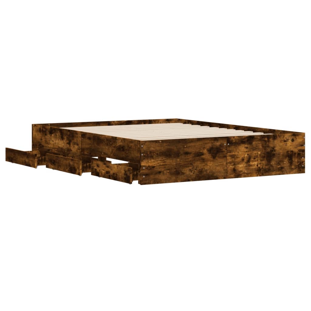 Giroletto Con Cassetti Rovere Fumo 150x200 Cm Legno Multistrato - Image 5