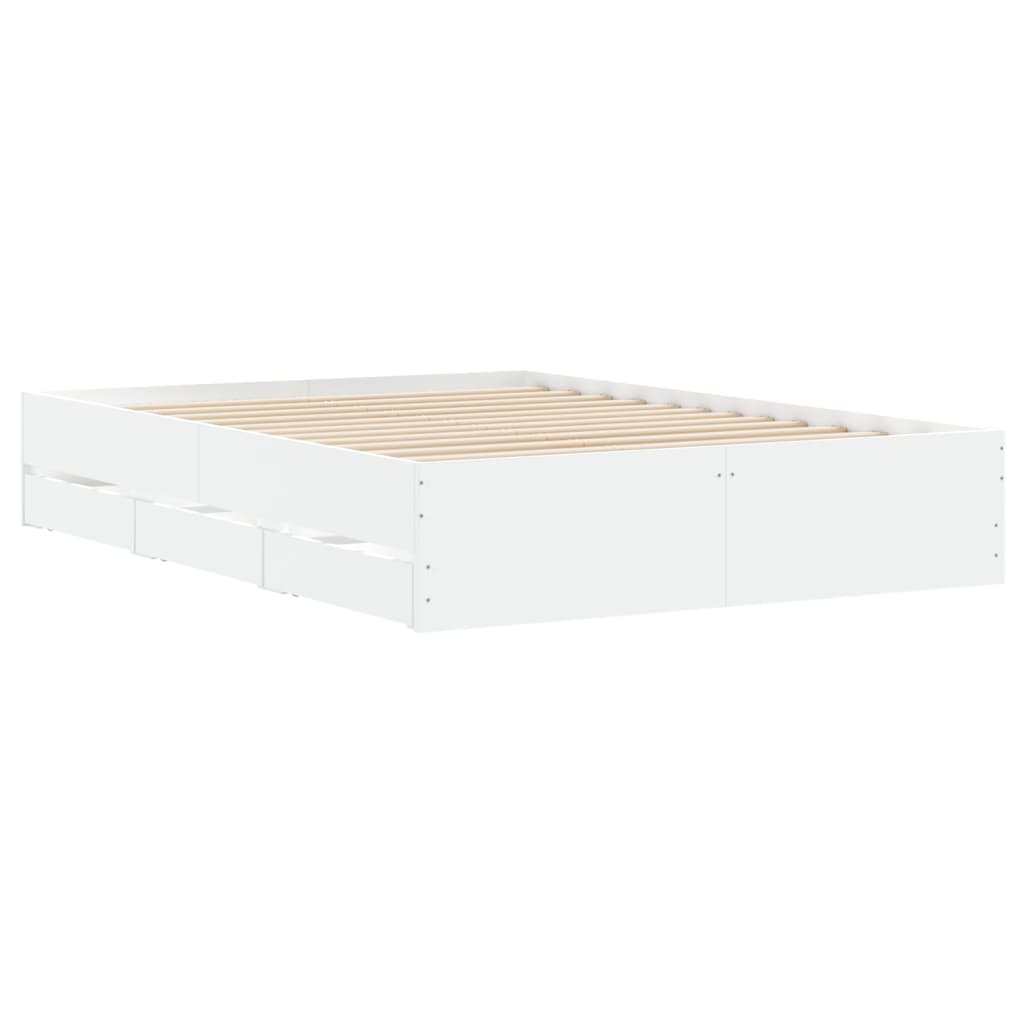 Giroletto Con Cassetti Bianco 120x200 Cm In Legno Multistrato - Image 4